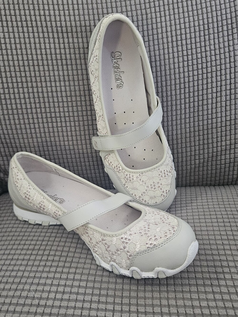 Skechers Women's Lace Mary Jane Ballet Flats